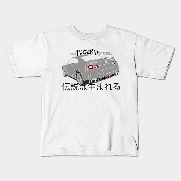 GTR the LEGEND no lines Kids T-Shirt by Shamaloka